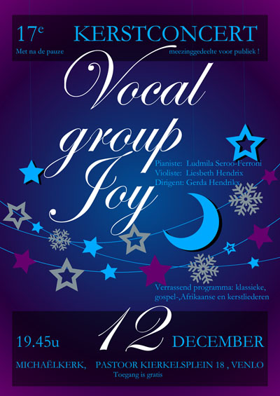 12 december - Kerstconcert Vocal Group Joy